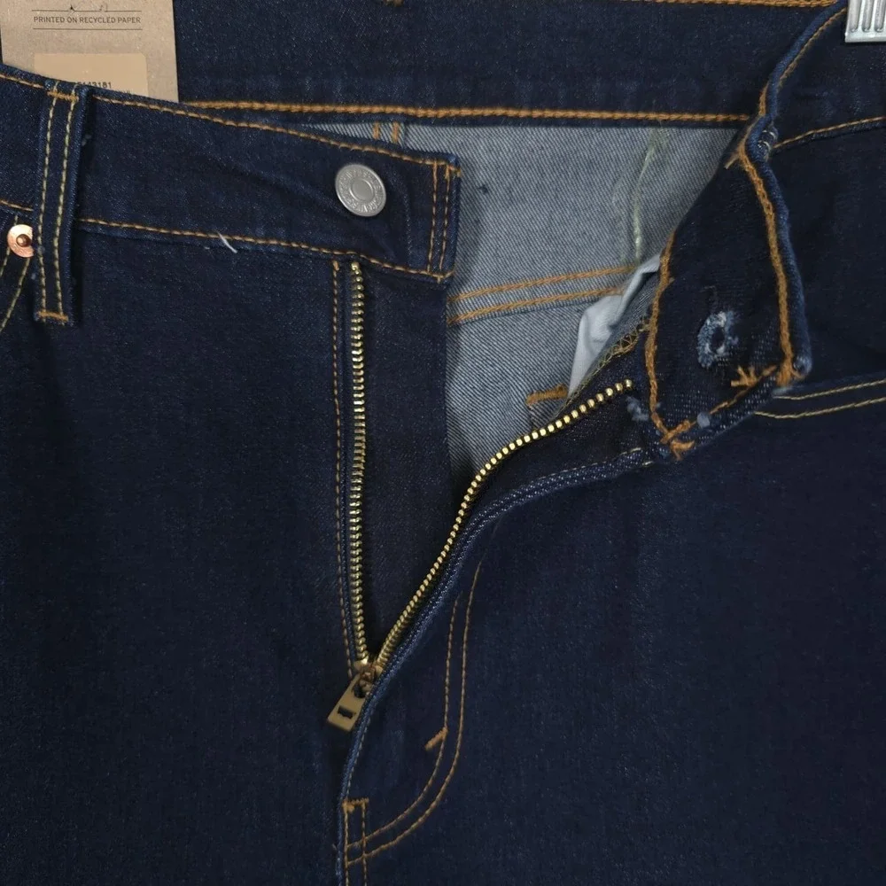 LEVIS 514 Mens New Jeans Straight 36X31 Dark Wash Stretch 00514-3181